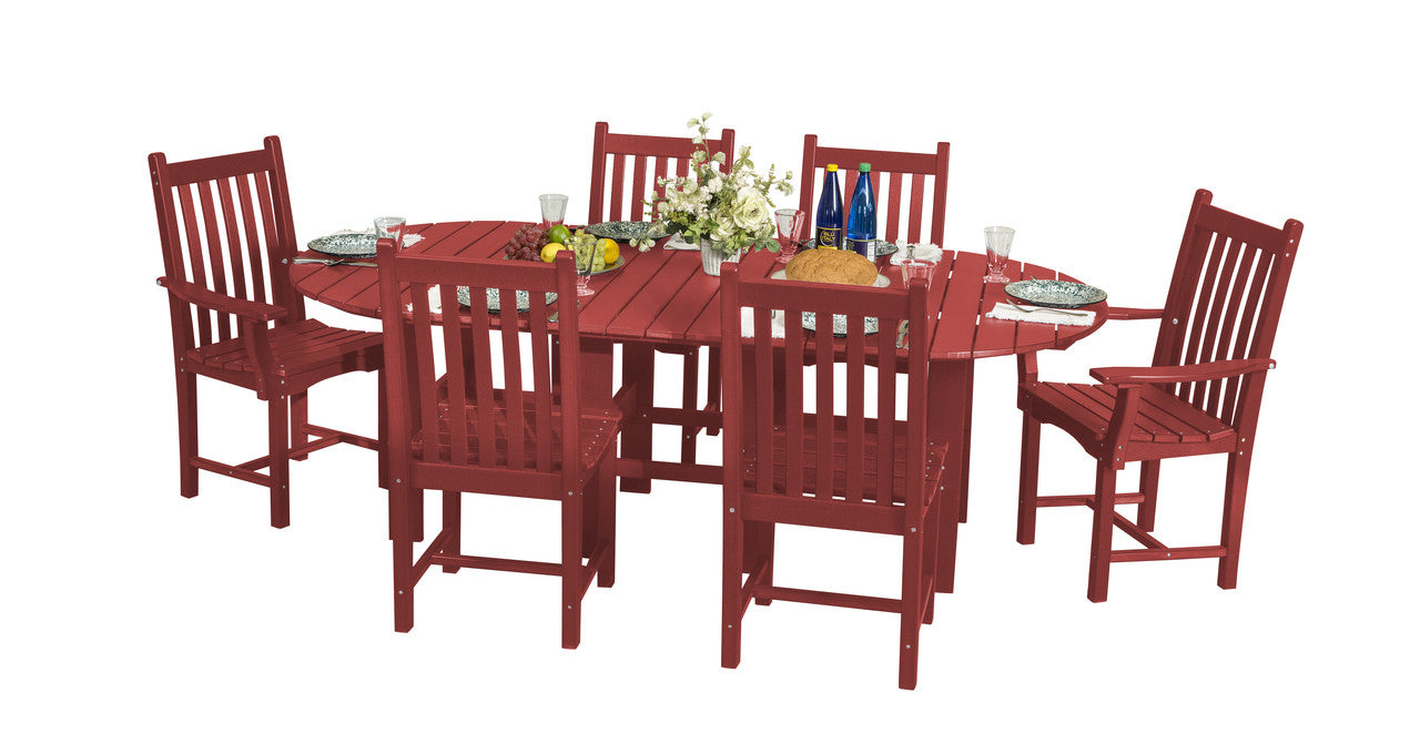 Wildridge Classic Poly-Lumber 44" x 84"Dining Table With 4 Dining Side Chairs and 2 Dining Arm Chairs