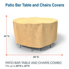 Budge Industries All Seasons Patio Bar Table/Chair Cover  - Medium