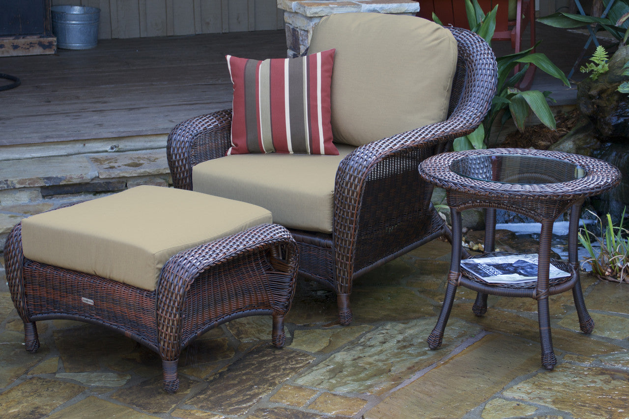 Tortuga Outdoor Sea Pines Resin Wicker 3 Piece Club Chair Set