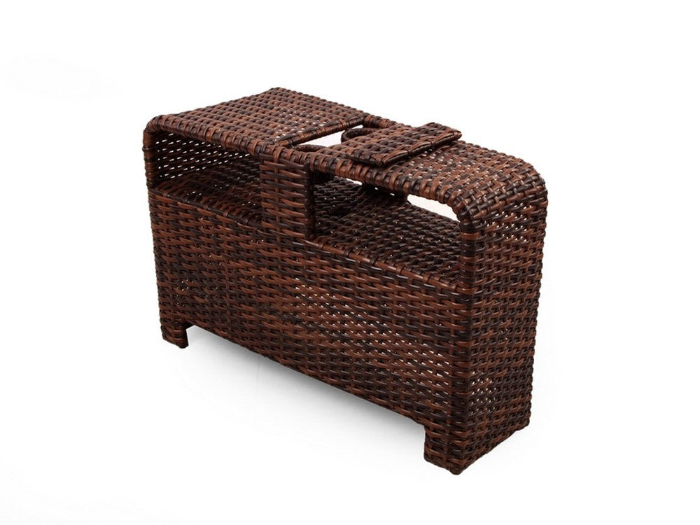 South Sea Rattan Saint Tropez Outdoor Wicker Sectional Wedge Table